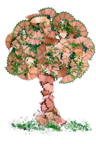 stock image Tree made of shavings