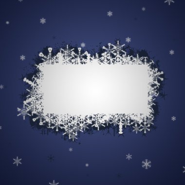 Snowflake banner illustration clipart