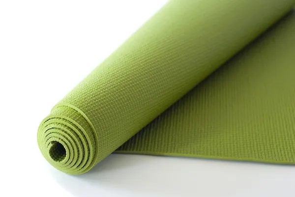 Tappetino yoga verde — Foto Stock
