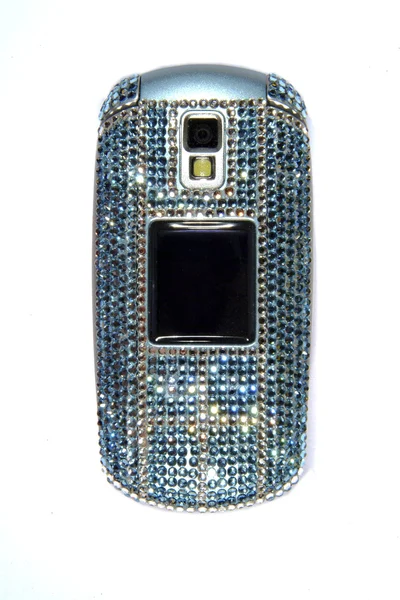 stock image Mobile phone encrusted with crystals