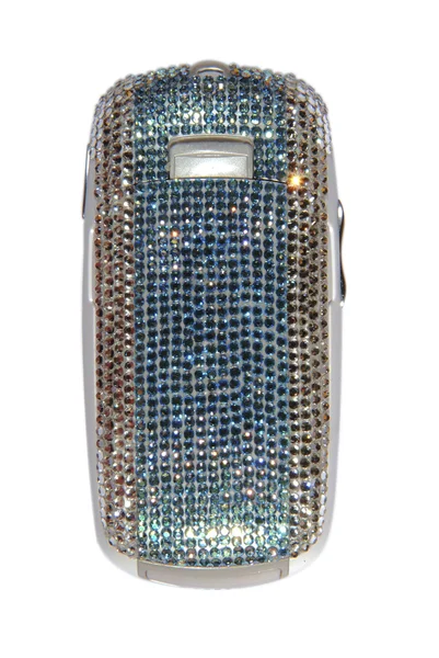 stock image Mobile phone encrusted with crystals