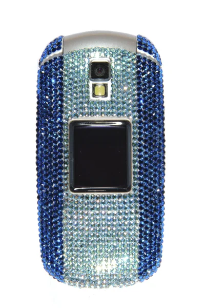 stock image Mobile phone encrusted with crystals