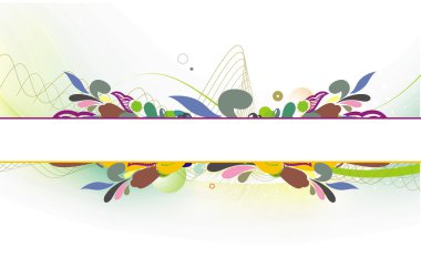 Floral banner clipart