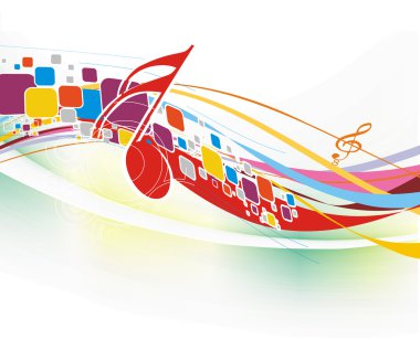 Music notes background clipart