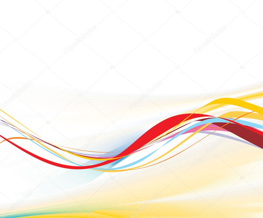Abstract rainbow wave line background