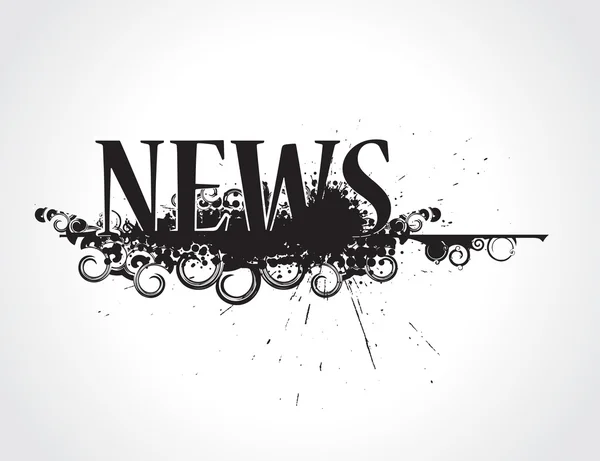 Grunge icono de noticias — Vector de stock