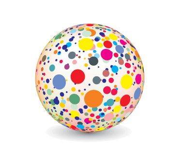 Abstract multicolor ball clipart