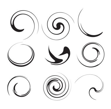 Swirl Design elements clipart