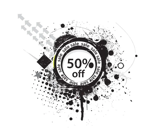 50 % kedvezmény banner — Stock Vector