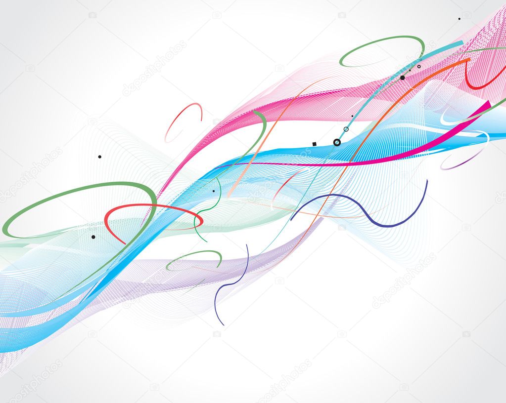 Abstract rainbow wave line — Stock Vector © redshinestudio #2567081