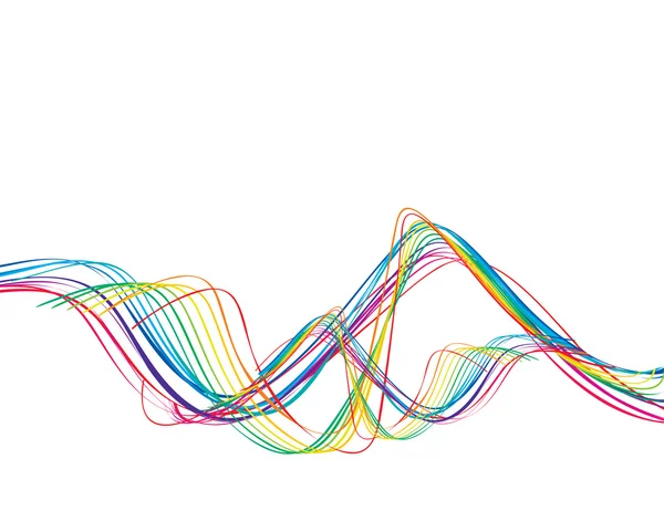 Línea de onda arco iris — Archivo Imágenes Vectoriales