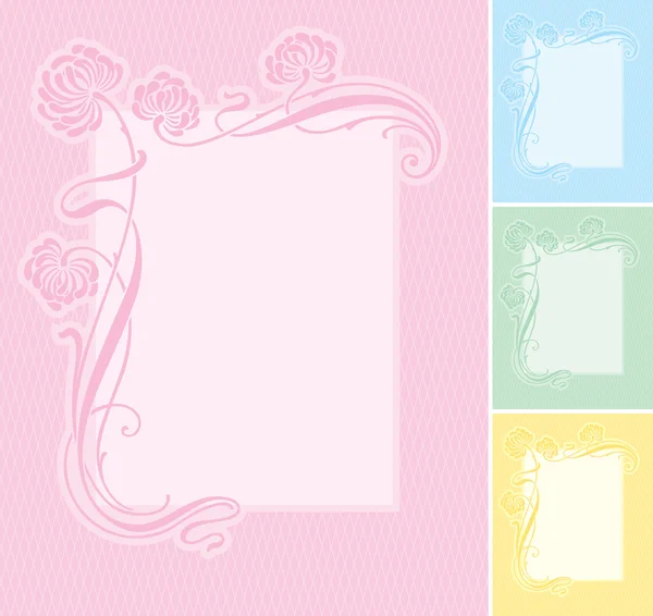 Elegante floral label achtergrond (vector) — Stockvector