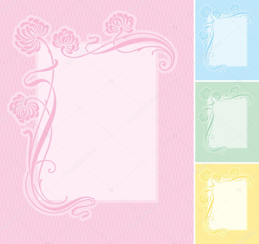 Elegant floral label background (vector)