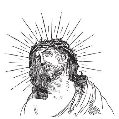 Jesus Christ engraving (vector)
