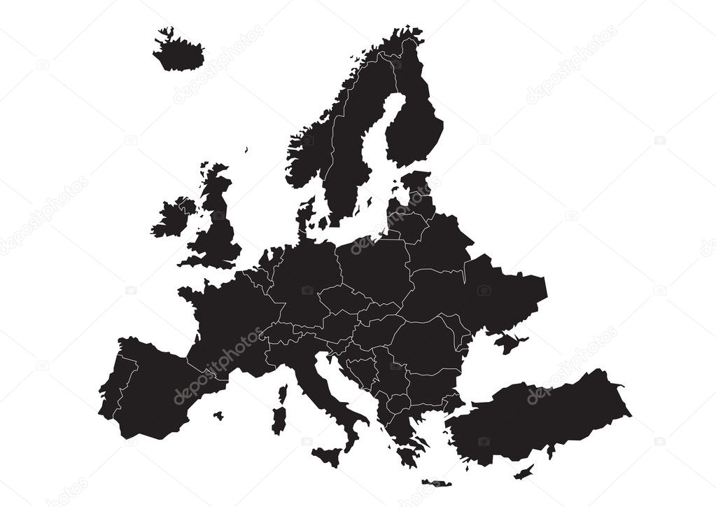 Map of Europe (vector)