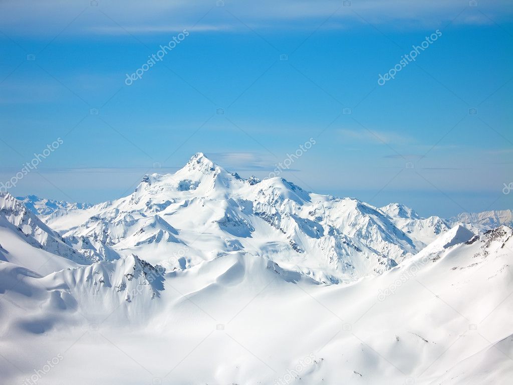 High mountains in winter