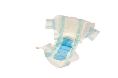 Disposable baby diaper isolated on whit clipart