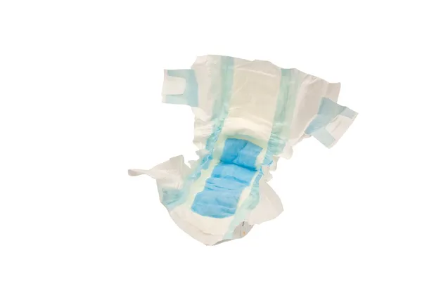 Disposable baby diaper isolated on whit — Zdjęcie stockowe