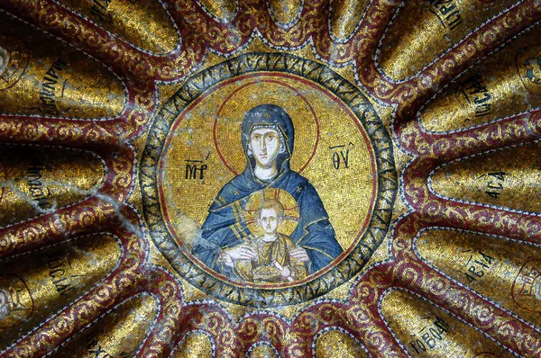 Mosaico da Virgem Maria — Fotografia de Stock