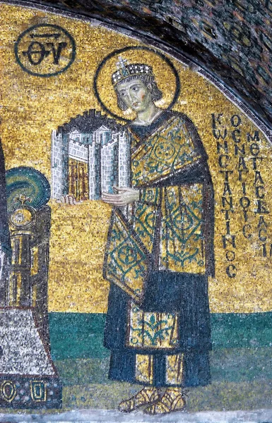 Mozaika císař Konstantin — Stock fotografie