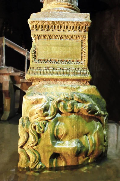 stock image A marble Medusa head sculpture, Istanbul