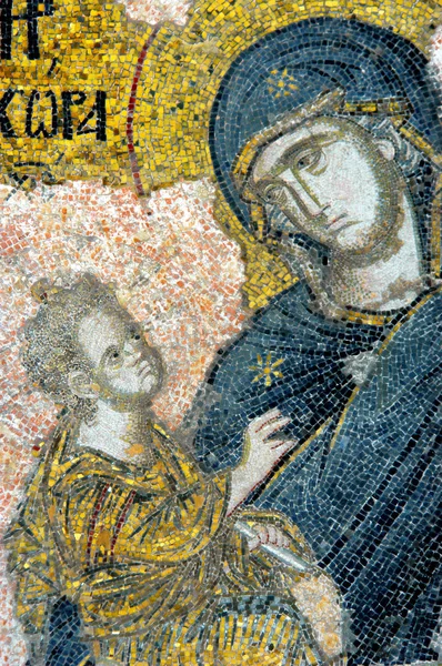 Mosaico della Vergine Maria e Gesù Cristo — Foto Stock