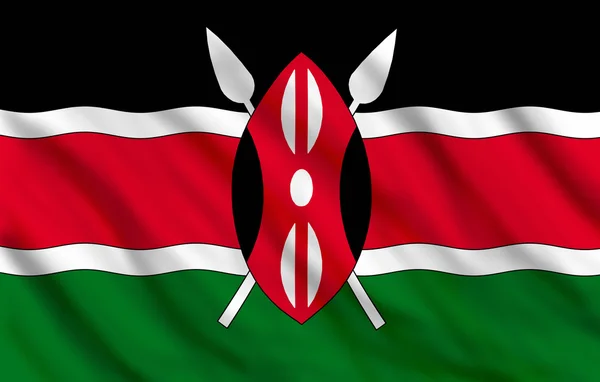 Vlag van Kenia — Stockfoto