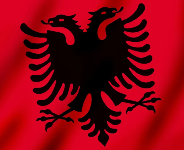 Flagge Kosovos schwenkend — Stockfoto
