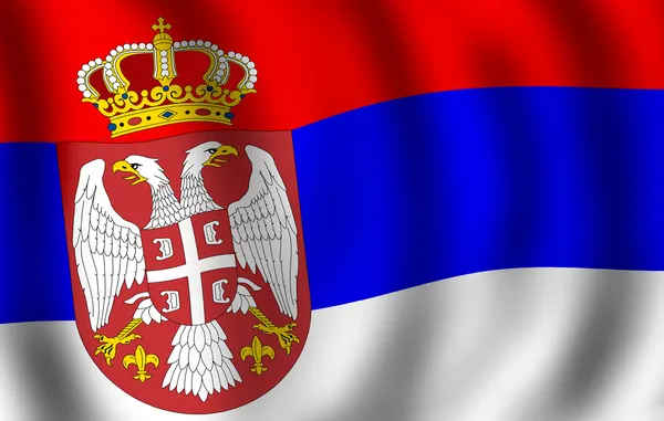 Flagga Serbien — Stockfoto