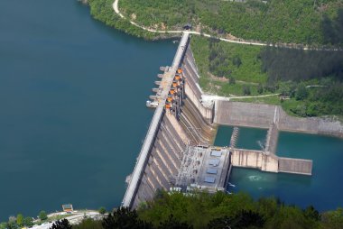 Water barrier dam clipart