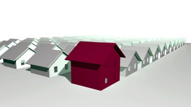 modern konut evler 3D render