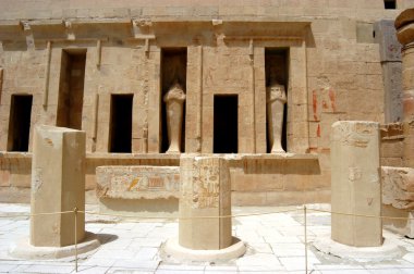 Statues in temple of Queen Hatshepsut clipart