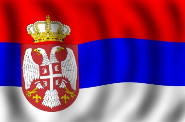 Flag of Serbia clipart