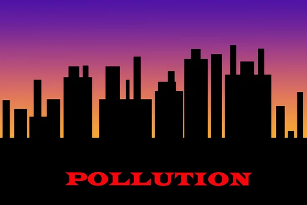 Abstract pollution illustration — Stock Photo, Image