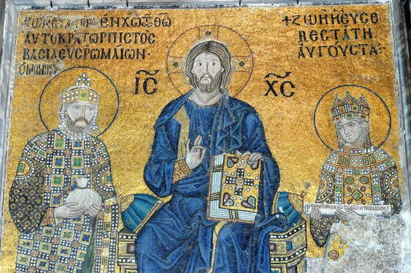 Мозаика Иисуса Христа, Агия София — стоковое фото