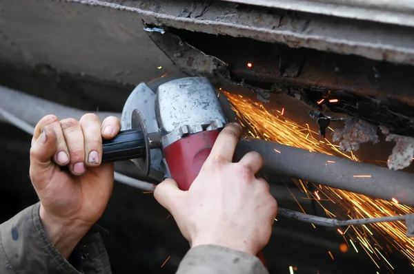 stock image Grinder at work