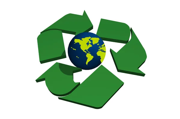 Symbole abstrait de recyclage — Photo