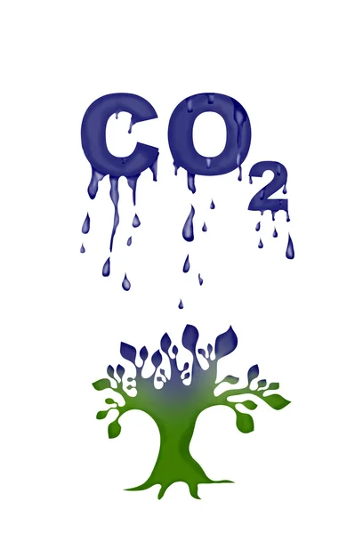 Illustrazione astratta della CO2 — Foto Stock