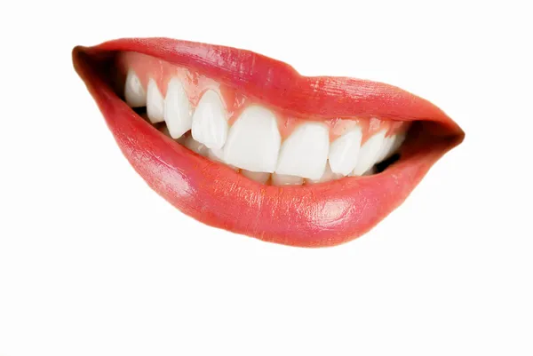 Χαμογελαστό στόμα γυναίκα — Φωτογραφία Αρχείου