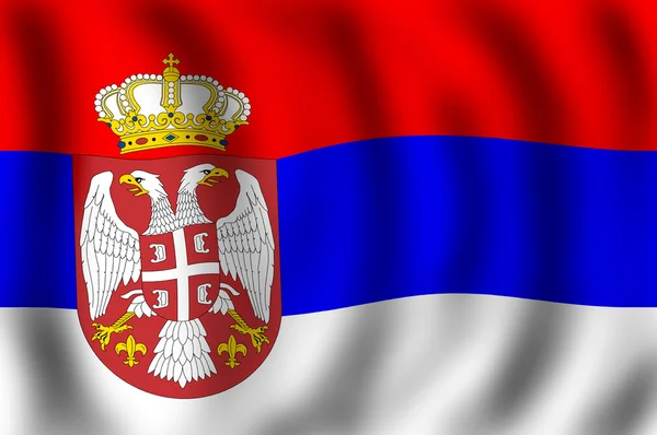Прапор Сербії — стокове фото
