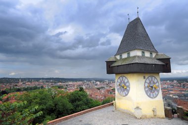 Clock tower in Graz clipart