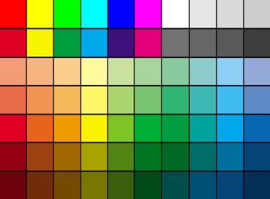 Multi color palette clipart