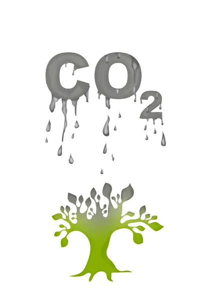 Abstrakte CO2-Abbildung — Stockfoto
