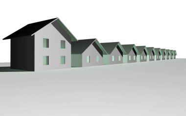 modern evlerin 3D render