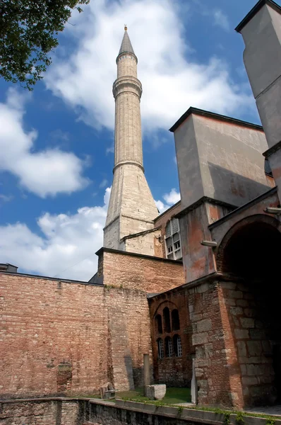 Minaret v hagia sofia v Istanbulu — Stock fotografie