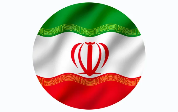 Agitant le drapeau d'iran — Photo