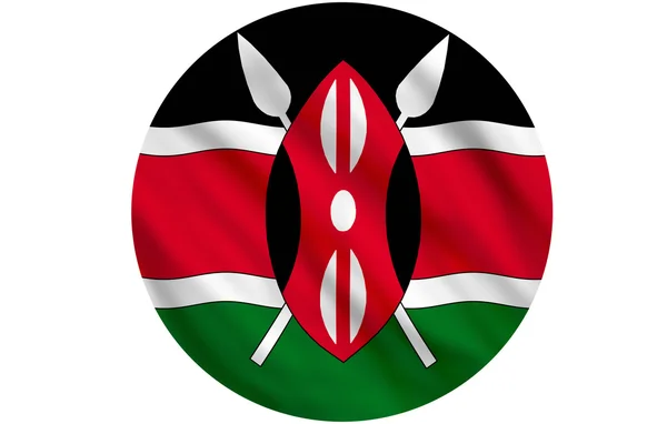 Keňská vlajka — Stock fotografie