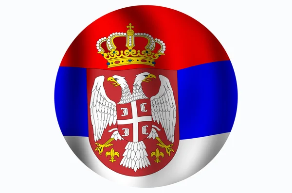 Serbiska flaggan — Stockfoto