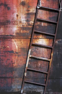 Old rusty metal ladder clipart