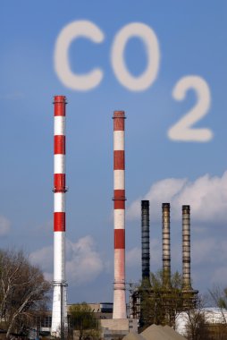 Dangerous toxic CO2 cloud clipart